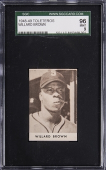1948-49 Toleteros #29 Willard Brown Rookie Card – SGC MINT 9 - POP 1!